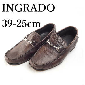 LK7334*INGRADO*イングラード*メンズローファー*39-25cm*茶