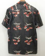 USA製 McGREGOR WASHABLE 総柄 アロハシャツ 船 ボート オープンカラー 50's 60's 旧タグ 古着 ヴィンテージ マックレガー SIZE：S■0315K_画像2