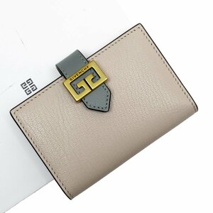 ジバンシィ GIVENCHY コインケース レザー ベージュ×グレー g3501g