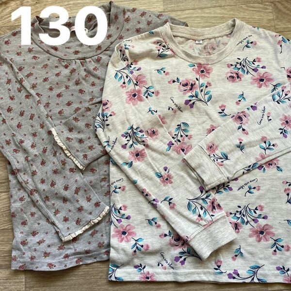 130 花柄長袖Tシャツ