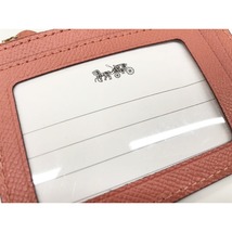 〇〇 COACH コーチ コインケース パスケース ID ケース 57841 ピンク やや傷や汚れあり_画像3