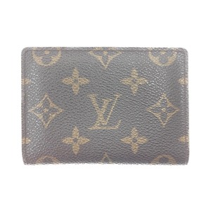 〇〇 LOUIS VUITTON ルイヴィトン モノグラム ポルト2カルト ヴェルティカル パスケース カードケース M60533 ブラウン 傷や汚れあり