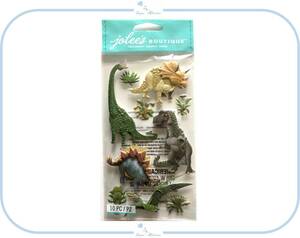EJ49 JOLEE'S 3Dシール dinosaur ダイナソー デザイン 立体 ステッカー アルバム 飾り材料 海外 スクラップブック 恐竜 キッズ