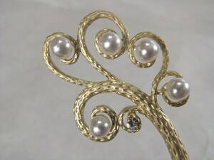  special price!* ornamental hairpin (3561) human work pearl * rhinestone new goods *