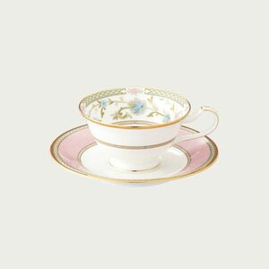 ノリタケ！ ☆ヨシノ・ピンクコーヒー碗皿☆ 新品 紅茶 ミルク ラテ エスプレッソ カプチーノ 茶器 ギフト