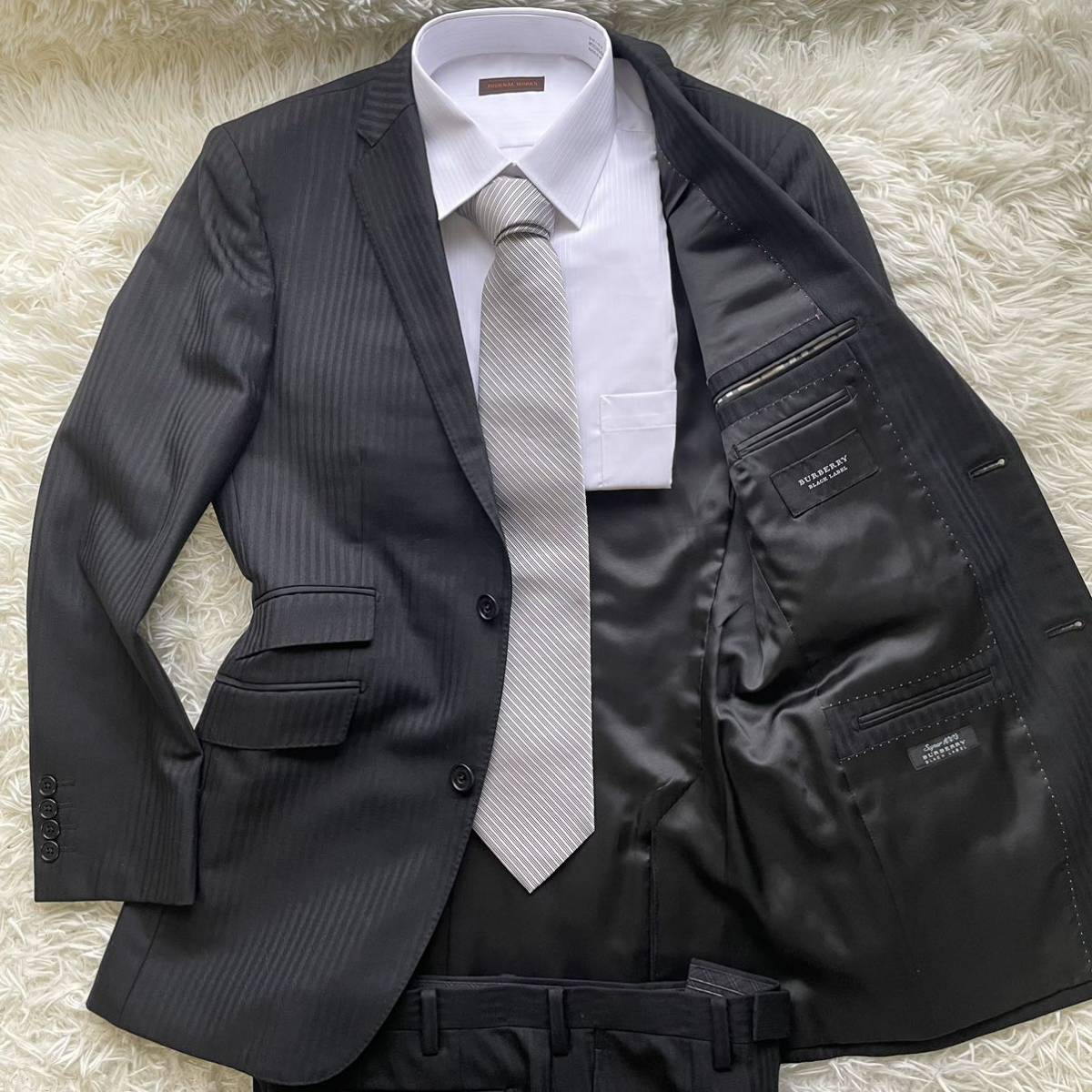 ヤフオク! -「バーバリー ブラックレーベル スーツ s」(ファッション 