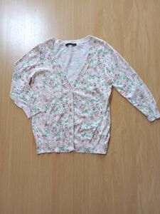 moussy　花柄カーディガン　七分袖　マウジー