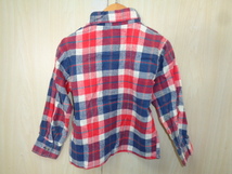 b345◆FRENCH TOAST キッズ チェックフランネルシャル◆フレンチトースト size3T 子供服 赤色系 綿100％ 長袖 ゆうパケット送料360円 5C_画像3