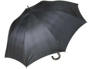  umbrella men's long umbrella . rice field shop Jump umbrella Monotone python Jaguar do woven black . rain combined use UV cut made in Japan 