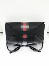 良品 GUCCI グッチ サングラス GG3130/S ブラック バンブー 59□15 125_画像1