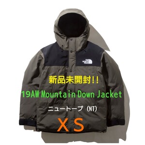 新品未開封!! 19AW THE NORTH FACE ノースフェイス ND91930 GORE-TEX Mountain Down JKT マウンテンダウンジャケット ニュートープ XS 完売