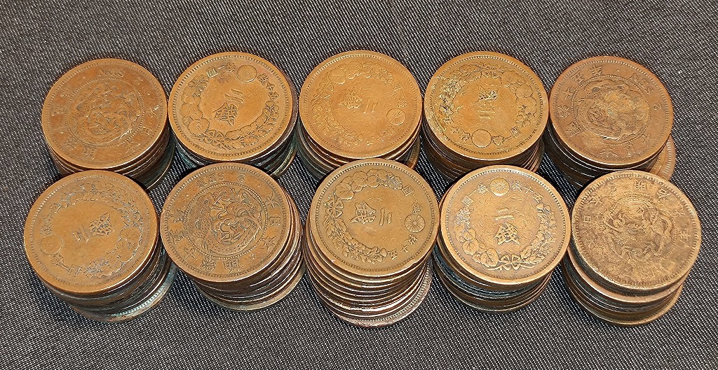 銀貨、龍二銭まとめ 盛り合わせ 旧貨幣/金貨/銀貨/記念硬貨 人気の中古 
