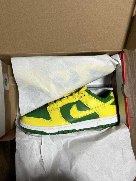 【新品未使用未着用タグ付き】Nike Dunk Low Reverse Brazil サイズ:US8.5 26.5㎝