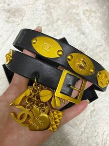 CHANEL ヴィンテージベルト シャネル ベルト 希少デザイン チャーム付き