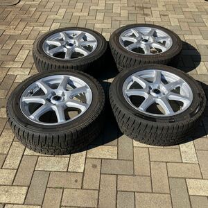 DUNLOP ダンロップ WINTERMAXX ウインターマックス 225/50R17 スタッドレス バリ山 アルミホイール付 ４本セット スバル WRX STi