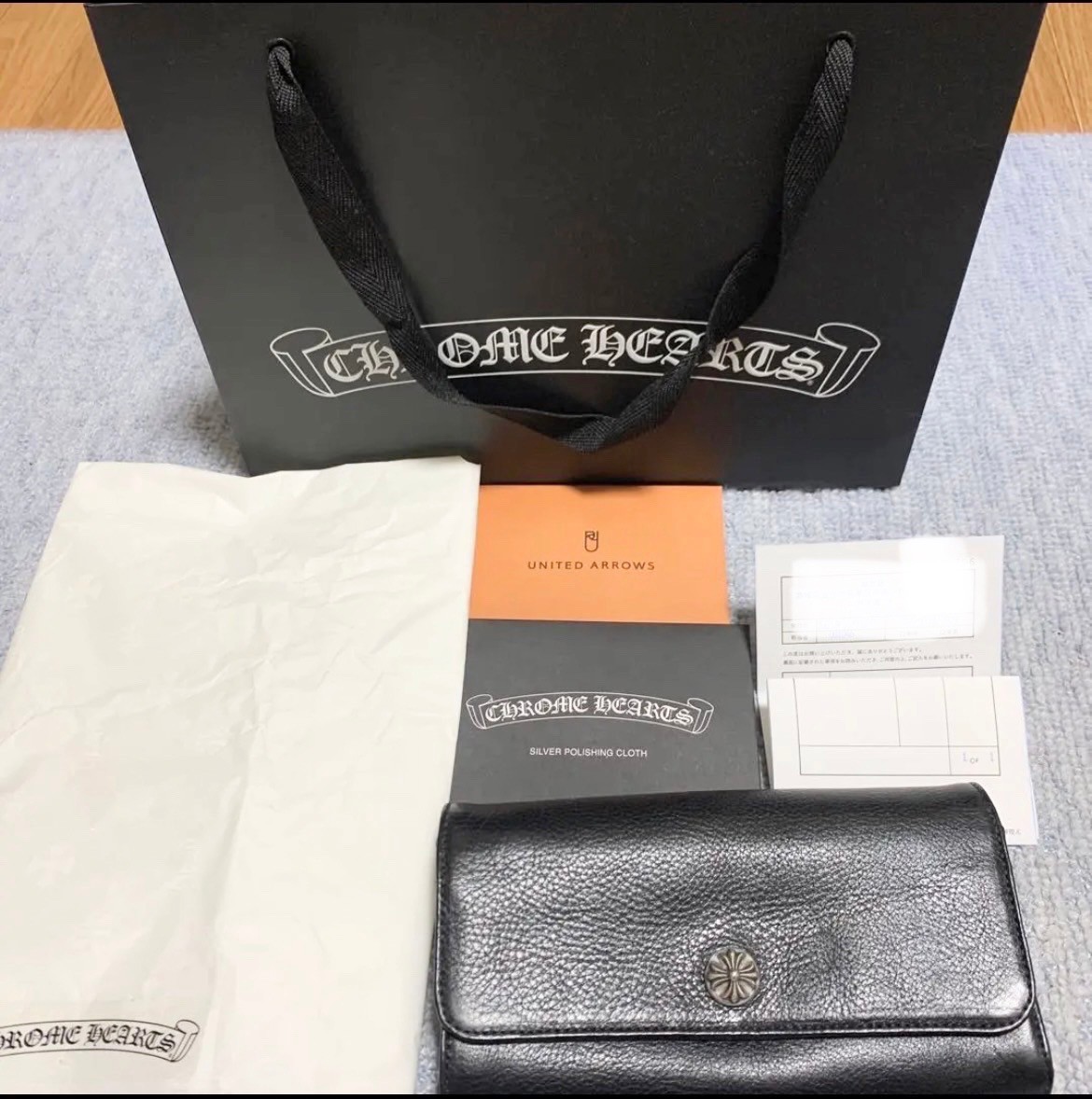 品 確実正規品 クロムハーツ財布 人気モデル JUDY レザーウォレット