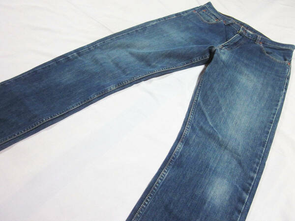 送料無料!!　雰囲気　色落ち　Levi's　リーバイス　97年　505　505-03　ジッパー　テーパード　デニム　ジーンズ　インディゴ　32　W約78CM