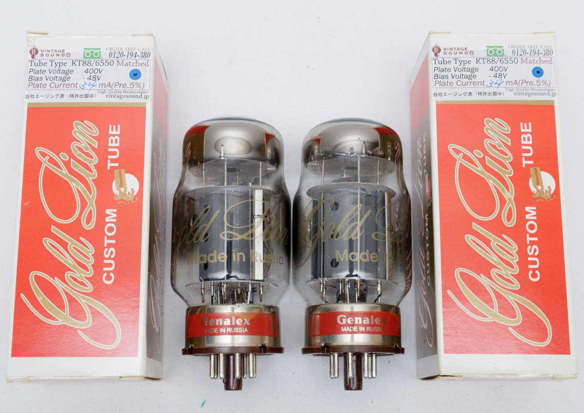 未使用真空管 Genalex GOLD LION KT88 4本マッチ-