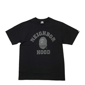 WC266 A BATHING APE NEIGHBORHOOD アベイシングエイプ ネイバーフッド コラボ 半袖 Tシャツ Mサイズ ブラック 1J23-110-901 未使用