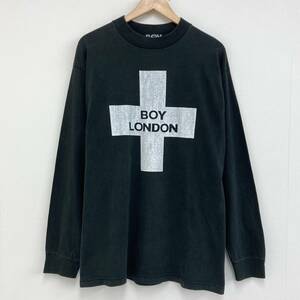 90s BOY LONDON ロンT USA製 クロス ブラック 黒 Lサイズ ボーイロンドン 長袖 Tシャツ 十字架 VINTAGE PUNK SEDITIONARIES 1030083