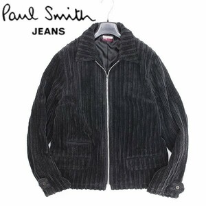 ◆Paul Smith JEANS ポールスミス コーデュロイ ジップ ジャケット 黒 ブラック 40