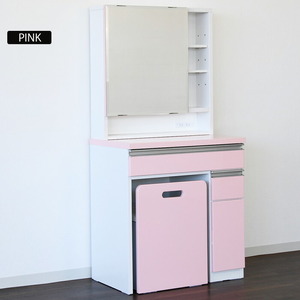  make-up room 1 surface mirror powder room make-up pcs 65cm width specular dresser stool attaching .. sama series storage shelves compact pink 