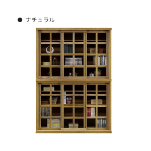 Art hand Auction Made in Japan, 130cm wide, freeboard, bookshelf, cupboard, bookshelf, living board, cupboard, glass, natural, Handmade items, furniture, Chair, shelf, Bookshelf, Shelf