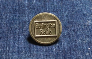 1910s～1930s Burlington Route(バーリントン）◆ビンテージ カバーオール チェンジボタン 22mm