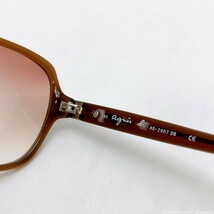 【未使用 / 年代物 / 送料410円】 agnes b LUNETTES アニエスベー・リュネット サングラス ダークブラウン セイコー製 AB-2807DB 30324-9_画像7