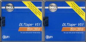 DELL DLT tape VS1 80GB/160GB (記録用メディア) JP-0P5639　２本セット（未開封）
