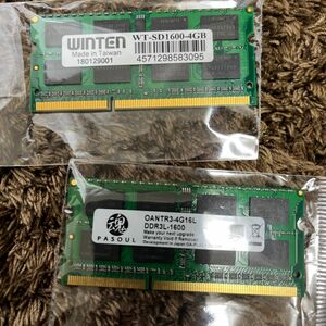 WINTEN WTーSD1600ー4GBx2枚　DDR3Lー1600 計8GB