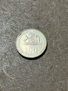 世界　硬貨　コイン　チリ　１００ペソ 2015年　100ペソ