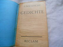 老蘇　 書籍　＜3＞｛原著作品・ニーチェ｝　 「 FRIEDRICH NIETZSCHE　◇　GEDICHTE 」～　JUGENDGEDICHTE／LYRISCHES AUS DEN JAHREN_画像1