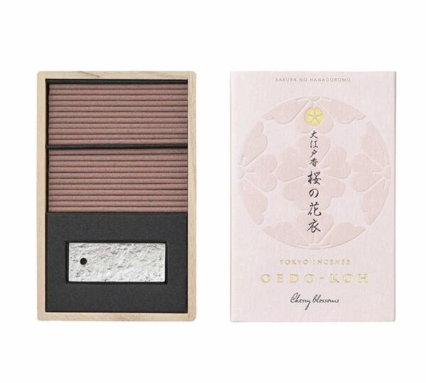 【日本香堂・大江戸香】桜の花衣(60本・香立て付き)・スティック/お香