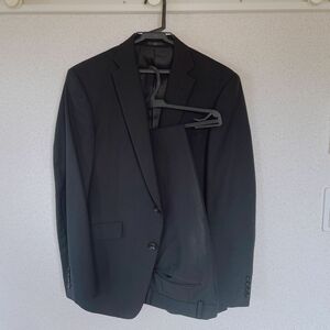 【お買い得】SUIT SELECT スーツセレクト　ブラックストライプスーツ上下