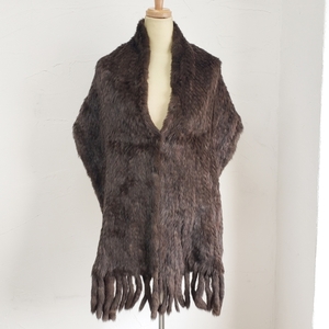  sable fur fringe attaching stole fur sable real fur collar volume Japanese clothes tippet brown group 