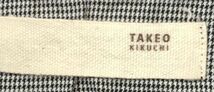 TAKEO KIKUCHI　タケオキクチ　チェック柄　ポロシャツ　半袖　黒　XＬ_画像3