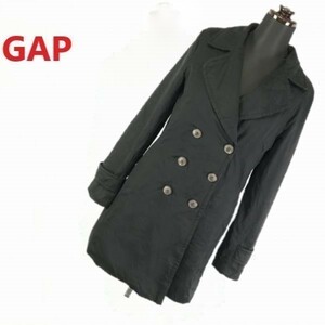 GAP　90％ダウン中綿入り　コートPコート　レディースXS　黒　管NO. R0-072