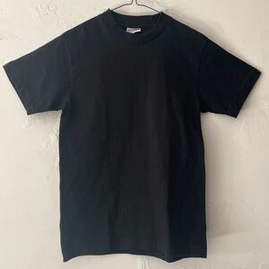 Hanes BEEFY -T ブラック 半袖 Tシャツ コットン100% サイズ34~36 リブT シンプル 無地 黒 メンズ レディース古着 ヘインズ