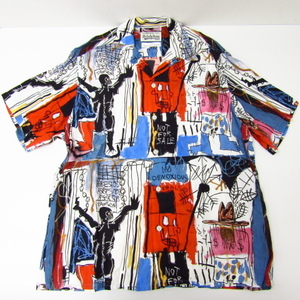 WACKO MARIA Wacko Maria JEAN-MICHEL BASQUIAT S/S Hawaiian shirt BASQUIAT-WM-HI06 size :L used *FG6365