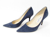 JIMMY CHOO LONDON AGNES ジミーチュウ スエード NAVY ネイビー ヒール SIZE:36 1/2 箱付 ☆SH6366_画像4