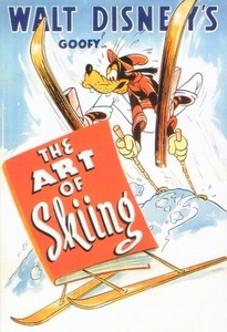 ★即D★ディズニー★ポストカード★海外製品★the art of skiing★グーフィーのスキー教室★グーフィー★