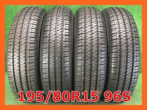 ★2021年製 195/80R15 96S ブリヂストン DUELER H/T 684II 中古 夏タイヤ 4本 15インチ★