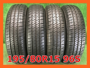 ★2019年製 195/80R15 96S ブリヂストン DUELER H/T 684II 中古 夏タイヤ 4本 15インチ★