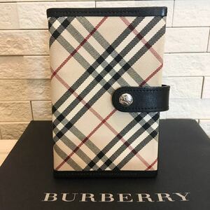 バーバリー　BURBERRY 手帳　ノバチェック×ブラック　手帳カバー　ミニ5穴　マイクロミニ