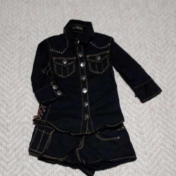本日限定価格【新品同様】CECIL McBEE◆ゴージャスなゴールド刺繍セットアップ3点セット◆Mサイズ◆