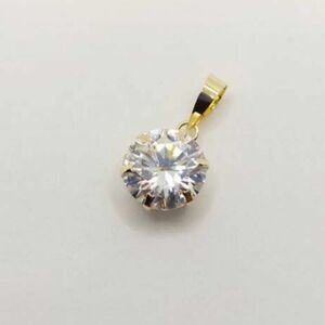 1.40ct K18 モアサナイト　MOISSANITE ペンダントトップ　ダイヤモンドの輝き ROUND