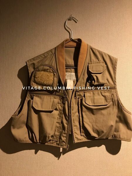 【訳あり】Colombia fishing vest sizeL (ショート丈）ヴィンテージ　