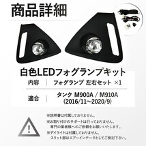 タンク M900A M910A 後付け フォグランプ キット フォグ ランプ フォグ ライト セット 左右セット LED パーツ カスタム カスタムパーツ_画像8