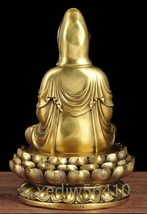 極上品 観音菩薩立像 仏像 真鍮製 仏教美術 高さ28ｃｍ 重さ約6kg_画像3